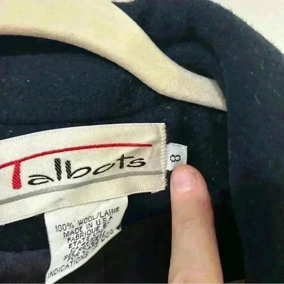 Like New Talbots 100% Wool Full Length Peacoat Jacket - Picture 3 of 6